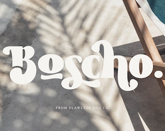 Boscho - Retro Serif Font, Modern Font, Boho Font, Retro Font, Branding Font, Swash Font, Fonts pour Cricut, Boho Fonts, Cricut Fonts