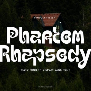 Phantom Rhapsody - ディスプレイフォント、モダンフォント、サンセリフフォント、装飾フォント、ブランディングフォント、ロゴフォント、太字フォント、書体フォント、