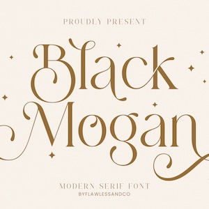 Mogan - Modern Serif Font, Decorative Font, Canva font, Procreate font, Cricut font, Elegant Font, Branding Font, Modern Font