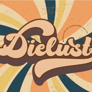 Dielust Script Retro - Retro Font, Canva Font, Cricut Font, Procreate Font, Vintage font, logo font, branding font, modern font, font retro