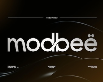 Modbee - Sans serif Font, Logo Font, Branding Font, Typeface Font, Elegant Font, Modern Font, Corporate Font, Style Font,