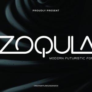 Zoqula - Futuristic Font, Modern Font, Technology Font, Business Font, Logo Font,  Brand Font, Tech Font, Science Font, Sans Serif