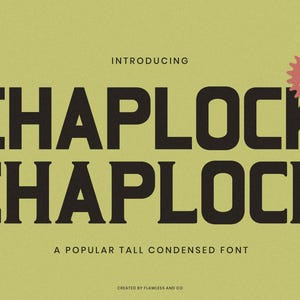Chaplock - Condensed Sans Serif Font, Ligature Font, Alternate Font, Branding Font, Logo Font, Procreate Font, Cricut Font, Canva Font,