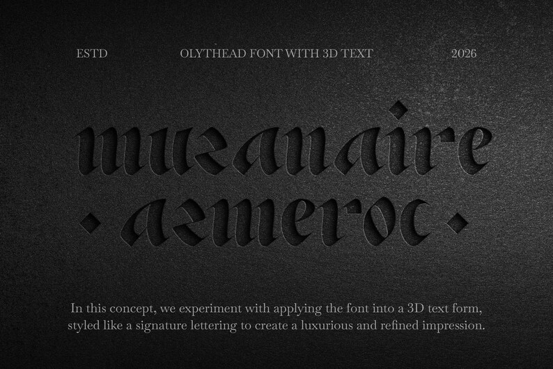 Olythea - Blackletter Font, Display Font, Gothic Font, Branding Font ...