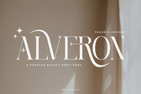 Alveron -Beauty Font, Serif Font, Elegant Font, Modern font, Canva font, Procreate font, Wedding Font, Logo Font, Branding Font,Fashion Font