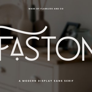 Faston - Modern Display Sans Serif, Elegant Font, Canva font, Cricut Font, branding font, Modern font, Procreate font, Display font