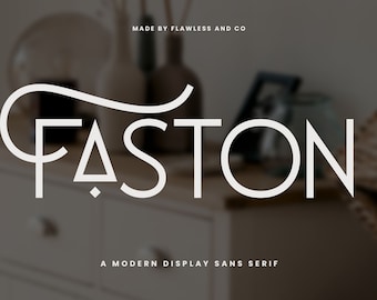 Faston - Modern Display Sans Serif, Elegant Font, Canva font, Cricut Font, branding font, Modern font, Procreate font, Display font