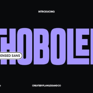 Thoboleh- Condensed Font, Sans Serif Font, Modern Font, Cricut Font, Branding Font, Logo Font, Procreate Font, Canva Font, Farmhouse Font