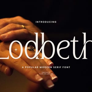 Lodbeth - Modern Serif Font, Wedding Font, Modern Font, Canva Font, Procreate Font, Cricut Font, Logo Font, Branding font, Elegant Font,