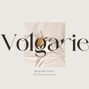 Volgarie - Modern Serif Font, Boho Font, Milenial Font, font canva, font procreate, font cricut, font logo, font branding, font elegante