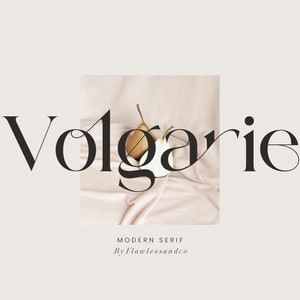 Volgarie - Modern Serif Font, Boho Font, Milenial Font, canva font, procreate font, cricut font, logo font, branding font, elegant font