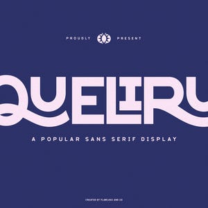 Queliru - Sans Serif Font, Bold Font, Display Font, Branding Font, Logo Font, Procreate Font, Cricut Font, Boho Font, Canva Font