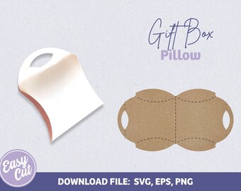 Template box, gift box svg, pillow box template, svg, dxf, digital files, file dor cricut, silhouette, birthday box, weeding favor box