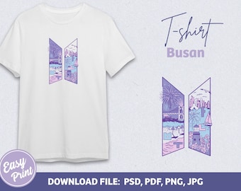 Busan, bts, t shirt design, army png