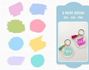 Free Paint Brush Stroke Acrylic Keychain Svg Files Free SVG PNG EPS DXF
File