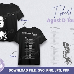 Agust D Tour, Suga, Yoongi, Suga Tour, BTS, T-Shirt-Design, Armee png