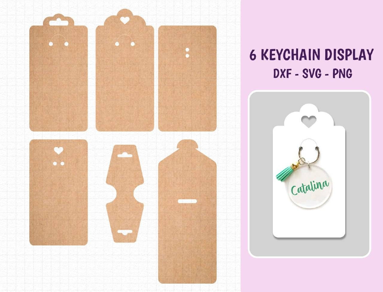 Keyring Display Card Template Keychain Svg Keyring Card Svg | Etsy