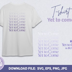 Nog te komen T-shirt ontwerp, SVG, Kpop, BTS, leger, bangtan
