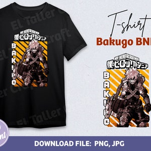 Bakugo, T-Shirt-Design, Anime-PNG, Anime-T-Shirts, BNH