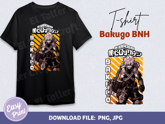 Bakugo, T shirt design, anime png, camisetas anime, BNH