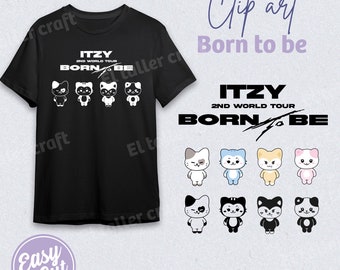 ITZY World Tour t-Shirt ITZY 2024 Born to Be Crop Top t