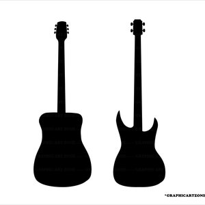 Guitar Svg Bundle, Guitar Silhouette Svg, Music SVG, Acoustic Guitar SVG, Music Svg, Bass Guitar, Vector Set,Digital Download