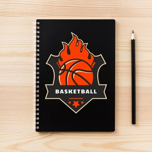 Logotipo de baloncesto Svg, baloncesto Svg, archivo de corte Svg de llamas de baloncesto, clipart vectorial de baloncesto, equipo de baloncesto SVG, png, jpg, eps, ai, svg