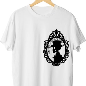 Gentleman Skull Svg, Skull Head Svg-bestanden voor de Silhouette Cameo of Circuit, mannen badkamer Svg, Victoriaanse silhouet Man Print paar