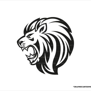 Lion SVG, Lion Silhouette Svg, Lion Svg File for Cricut, Lion Digital,Lion Svg Cut File, Silhouette Svg, Lion Head, Lion Logo, Svg, Png, Eps