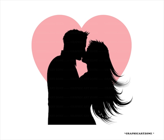 Valentines Day Gift For Him or Her - Love Romantic Sexy Silhouette
