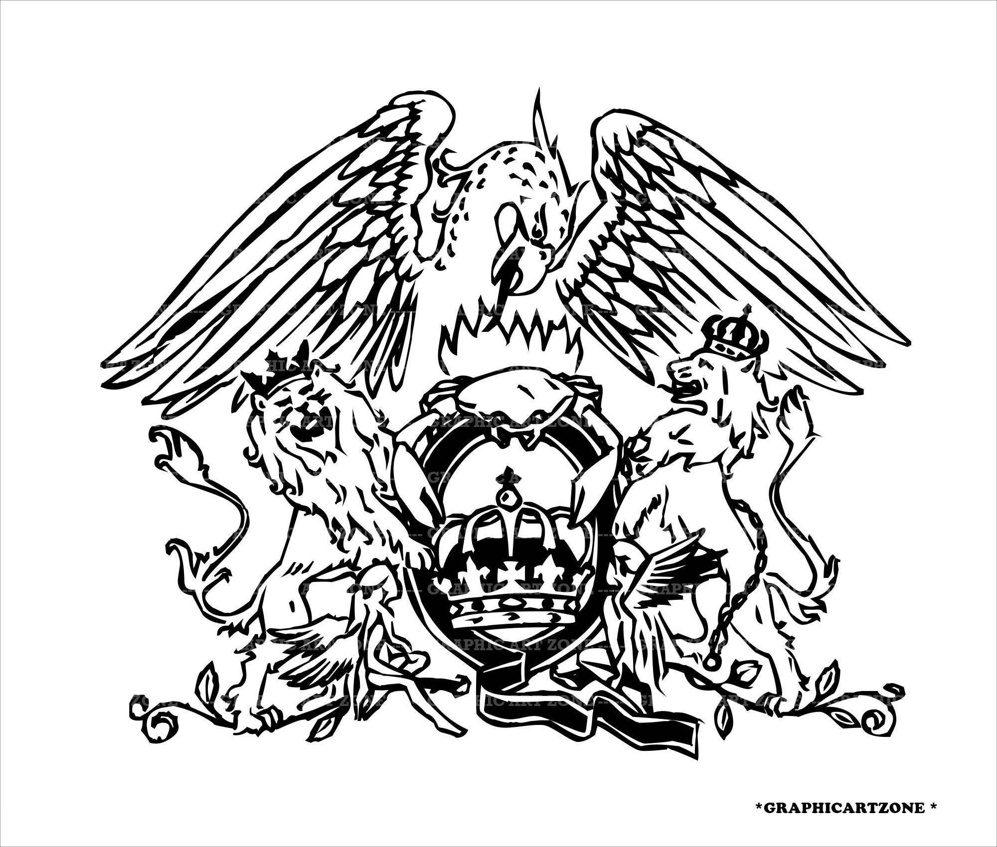 Download Queen Rock Svg Band Rock n Roll 1970 1980 Logos SVG Ai EPS ...