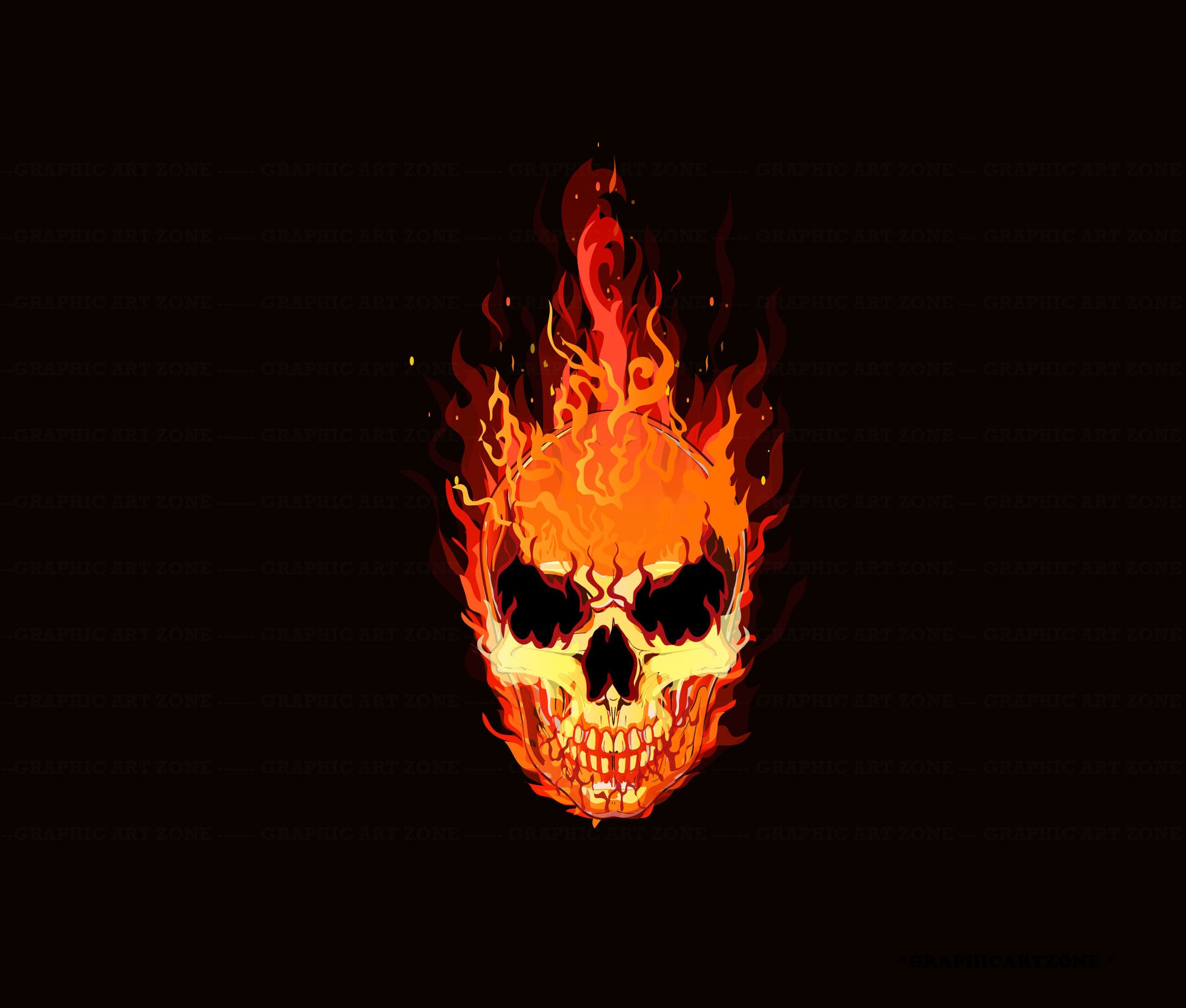 Flaming Skull & Bones Svg Pirate Logo Svg Ghost Rider Svg - Etsy