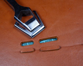 Leder längliche Lochergröße (16x5) & (22x5).