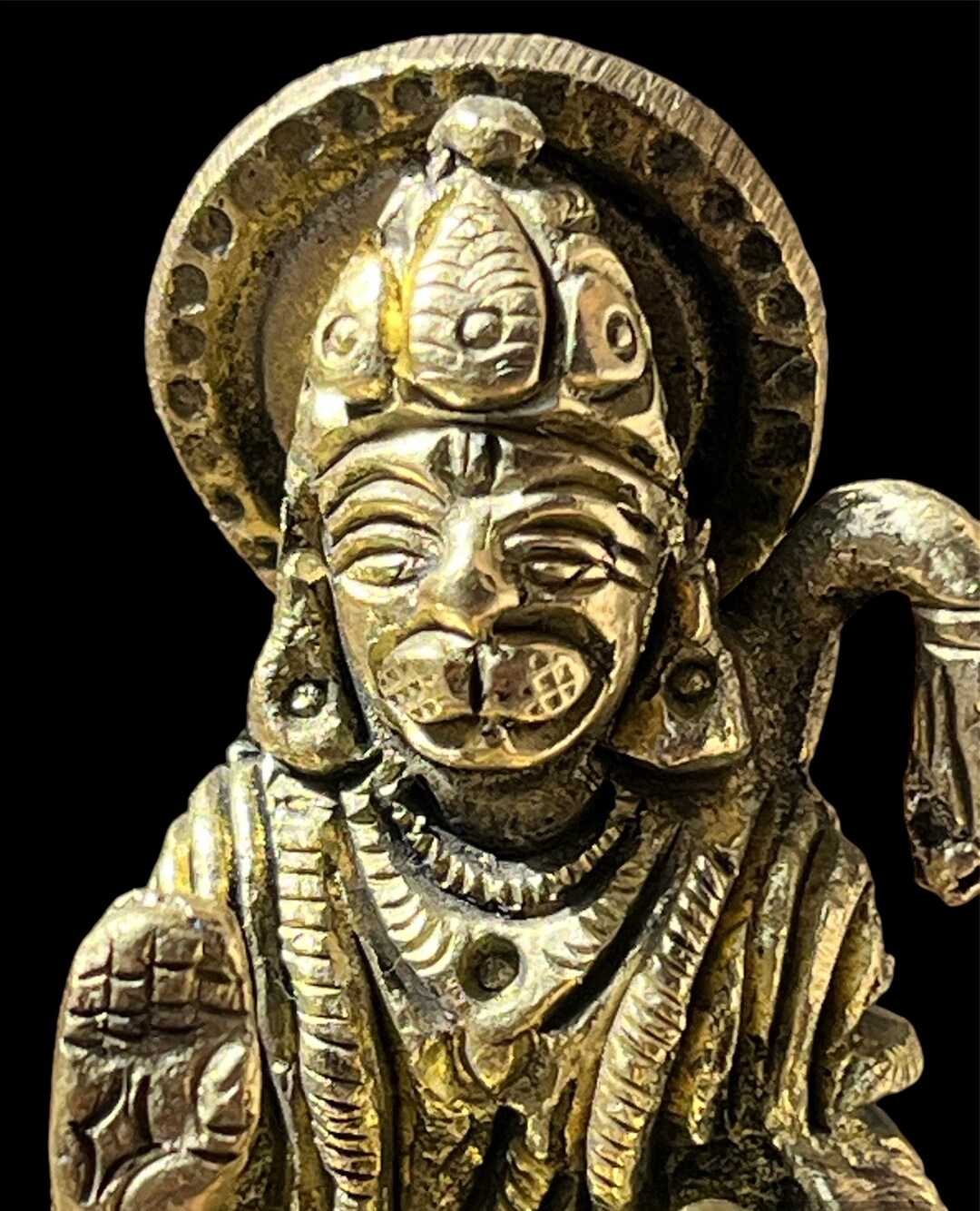 Monkey Rama Brass Hanuman Statue: Hindu Monkey God Idol, Rama Devotee - Etsy
