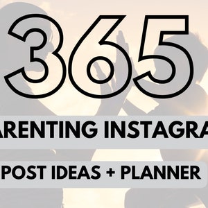 365 Parenting Instagram Post Ideas + Planner - GRAY | Reels, Carousel, Posts | Content Planner | PDF Checklist |