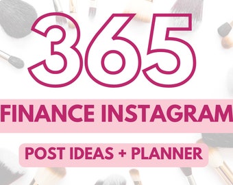 365 Finance Instagram Post Ideas + Planner - PEONY | Debt, Investing, Income | Reels, Carousel, Posts | Content Planner | PDF Checklist |