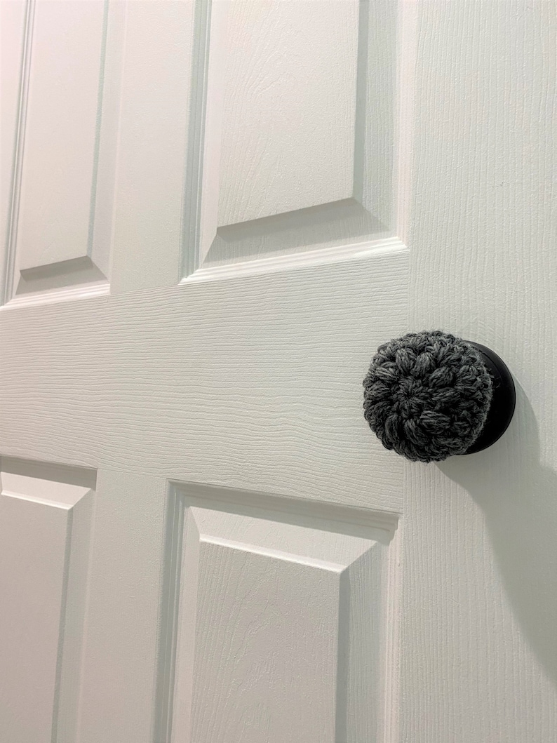 Modern Door Knob Covers, Floral Design 10 colours image 6