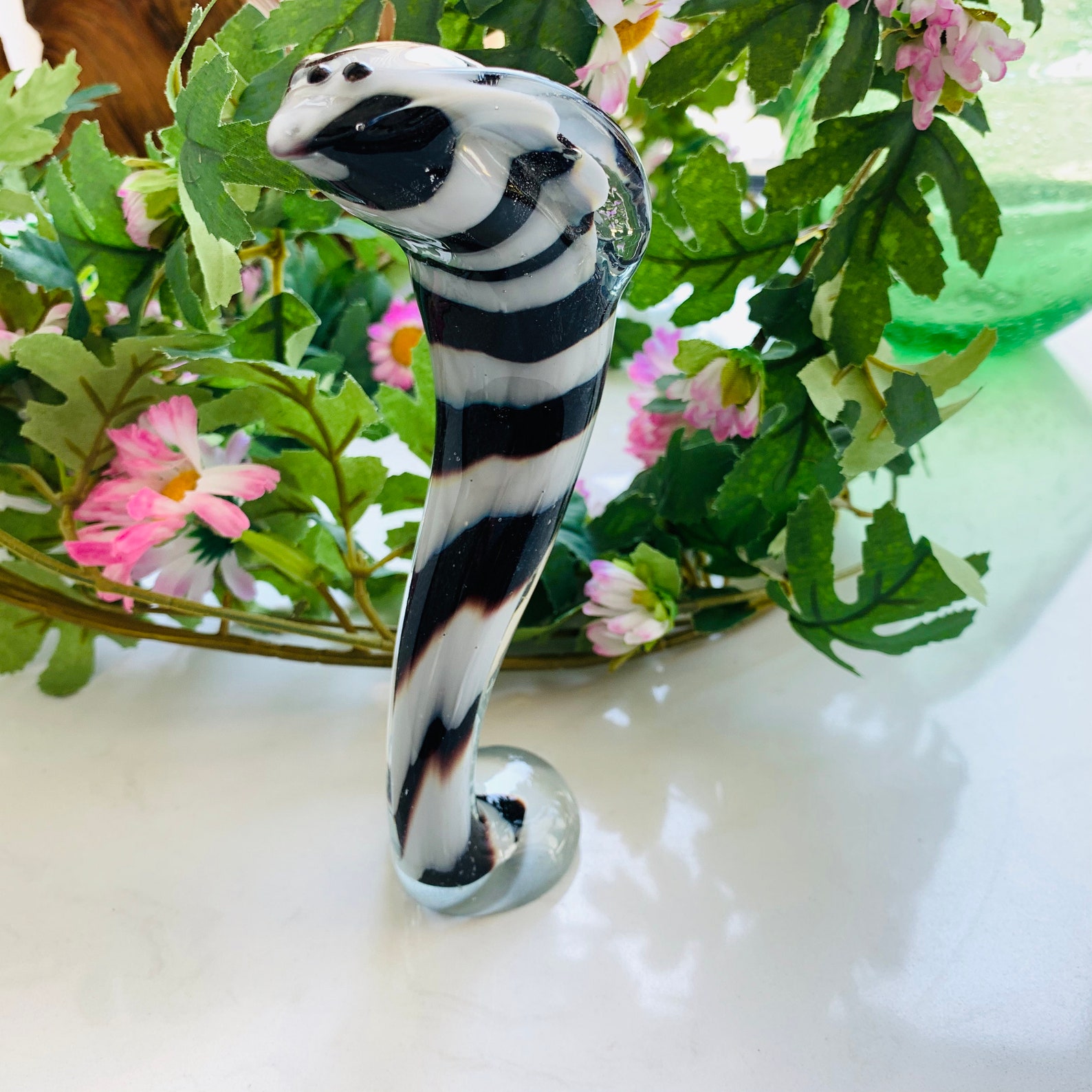 Handmade Glass Snake Art Blown Snake Figurines Glass Snake Etsy