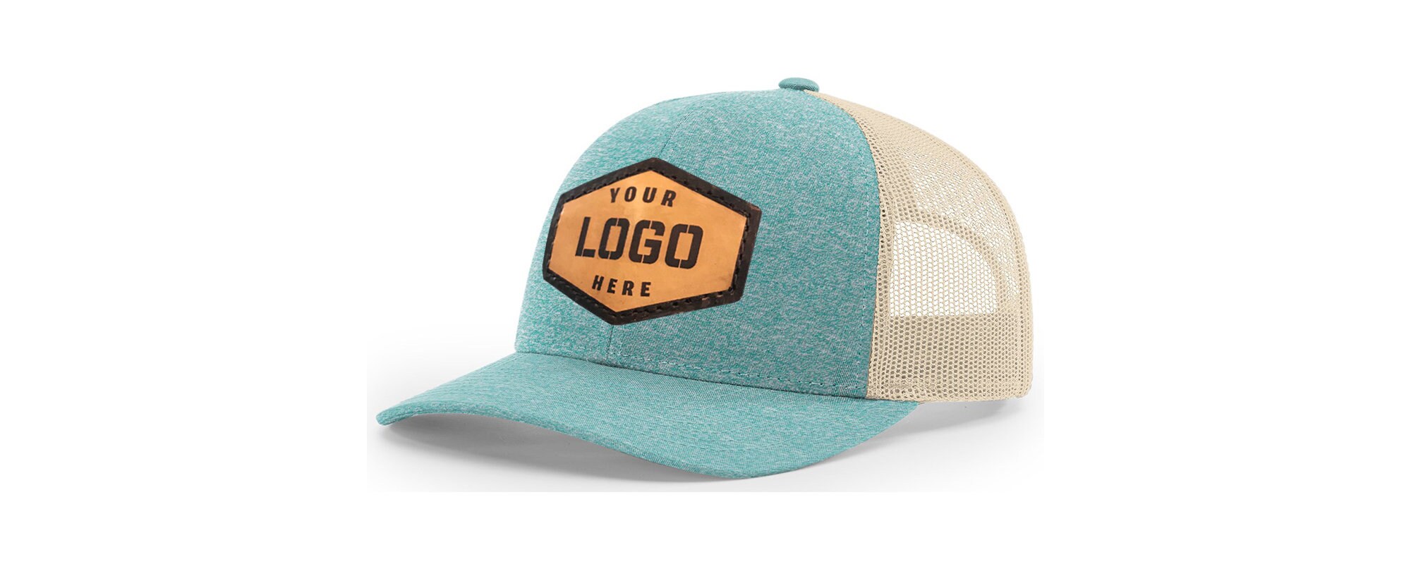 Custom Leather patch hat Richardson 115 multiple heather color Etsy