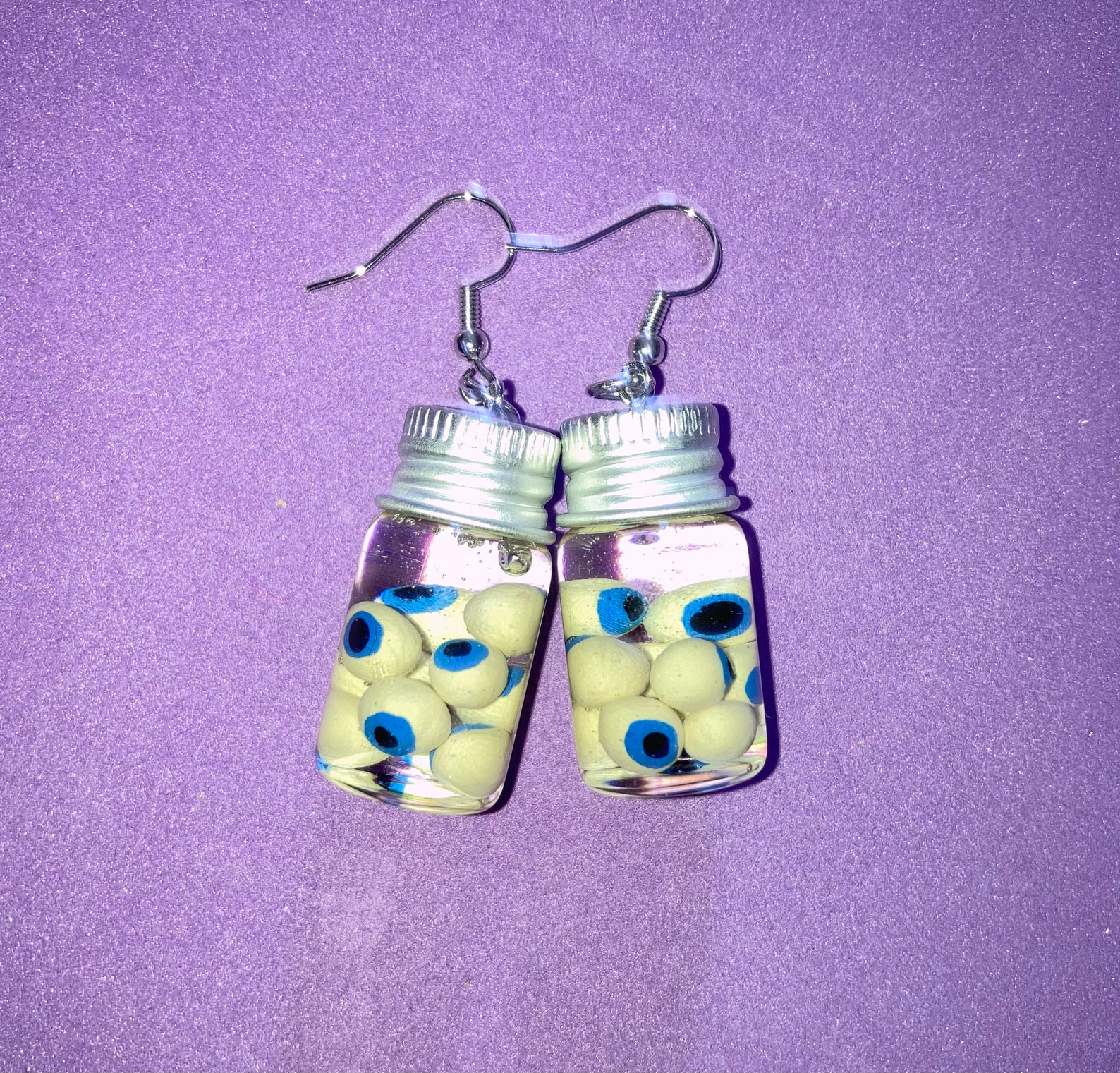 Handmade Eyeball Specimen Jar Earrings Alternate Style Etsy