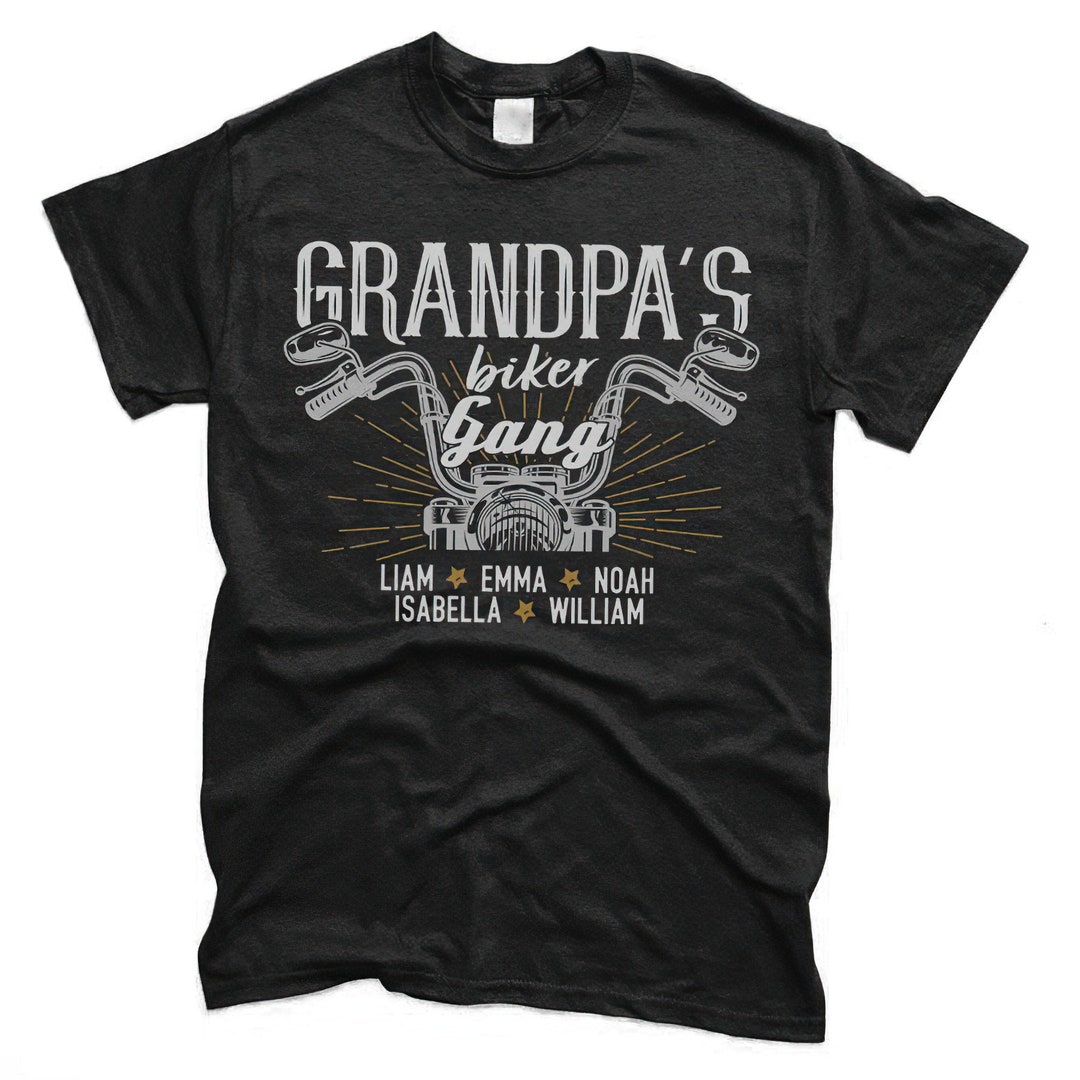 Personalized Grandpa Shirt Papa Shirt Grandpa's Biker - Etsy