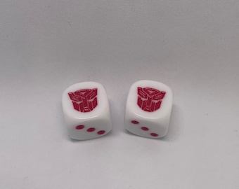 Transformer Autobots inspired dice for games