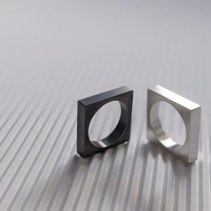 square silver ring