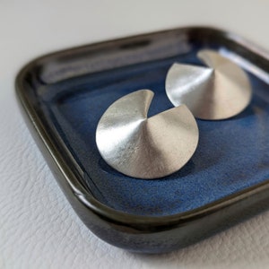 nón lá conical earrings, round earrings, silver 925