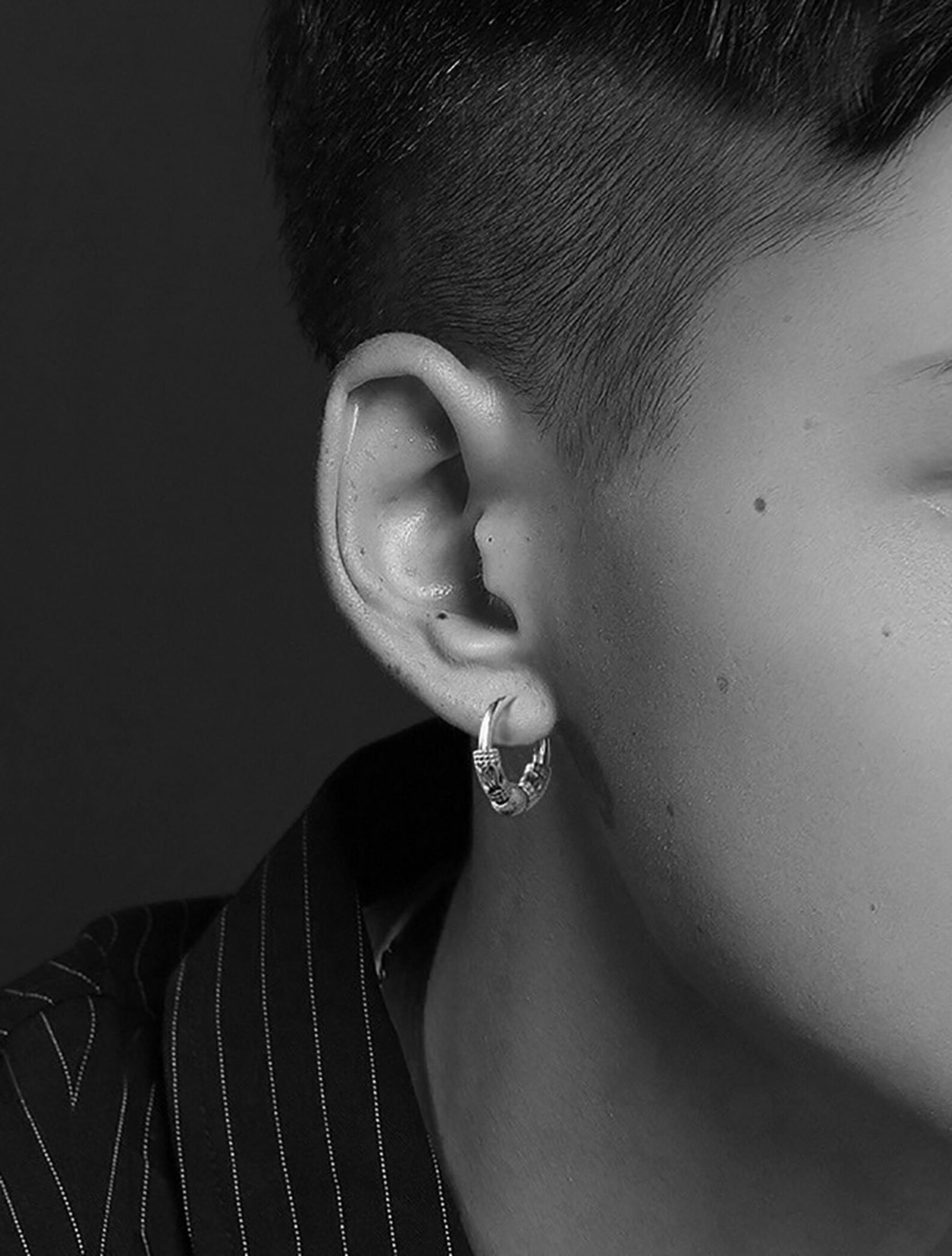 Mens Hoop Earrings Kpop Earrings Men Fashion Korean Etsy