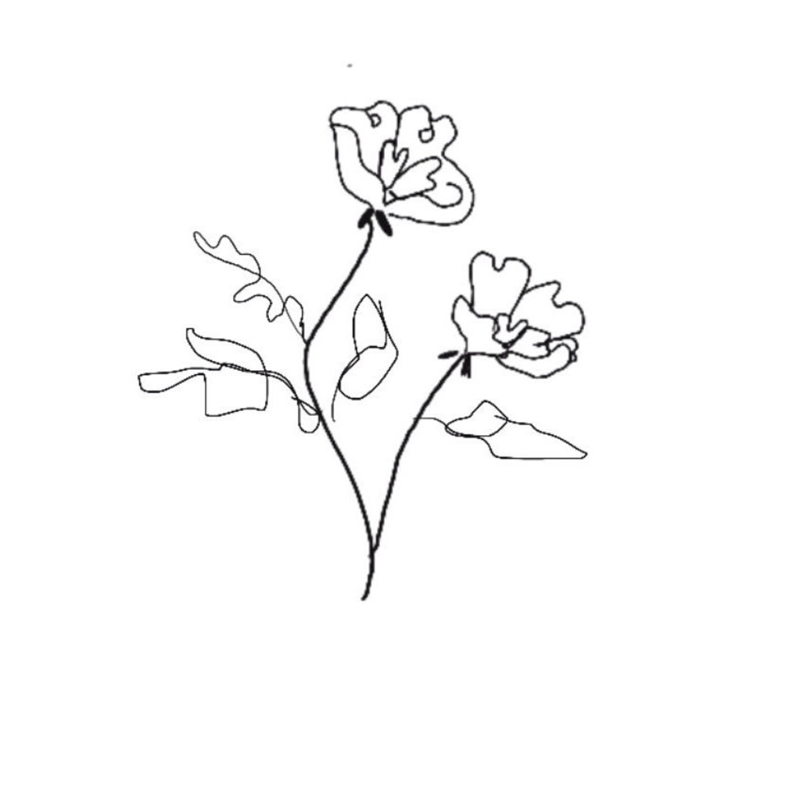 Geburtsmonat Blume Tattoo Linie Zeichnung Minimal Design Etsy