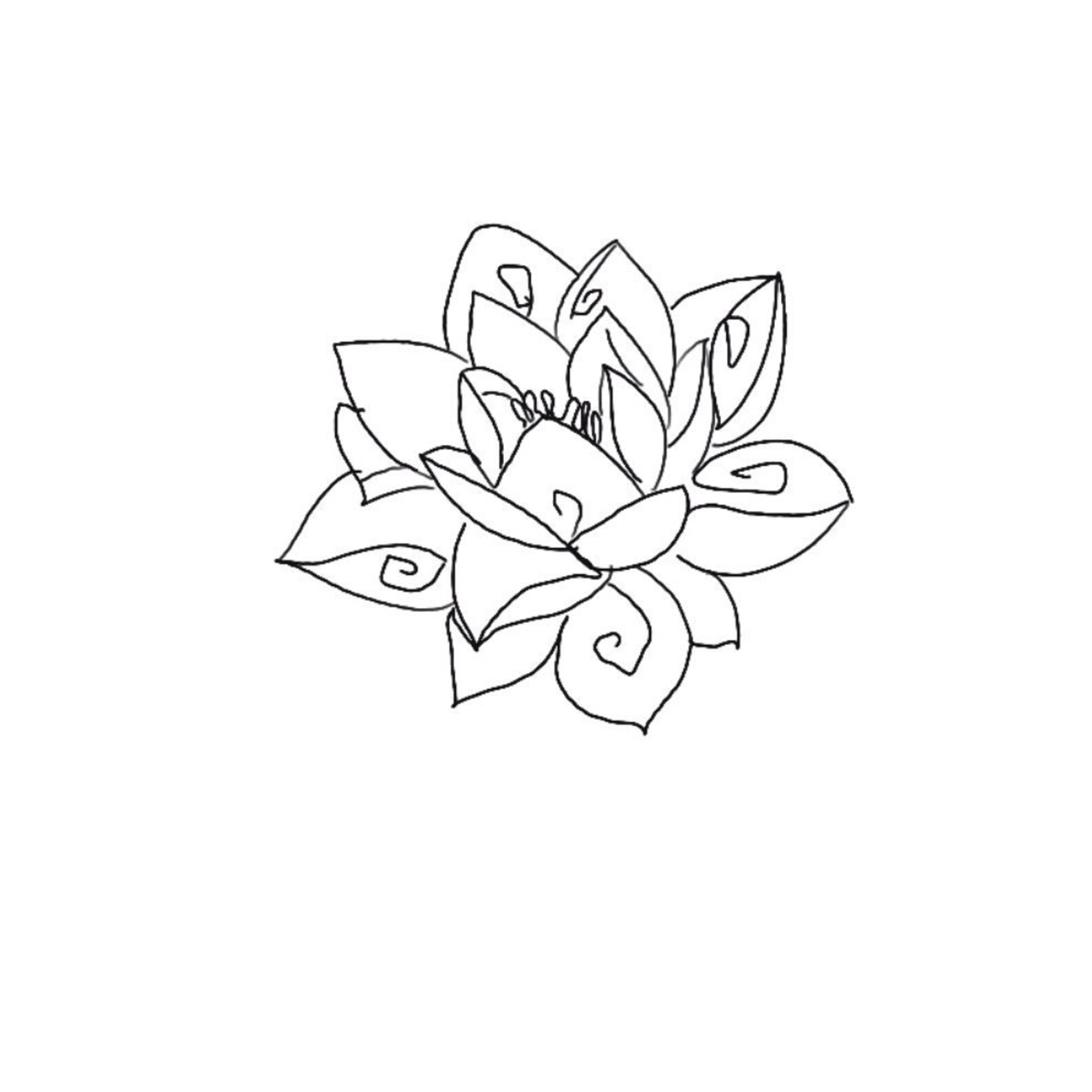 Geburtsmonat Blume Tattoo Linie Zeichnung Minimal Design Etsy