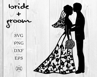 Free Free 203 Wedding Couple Silhouette Svg SVG PNG EPS DXF File