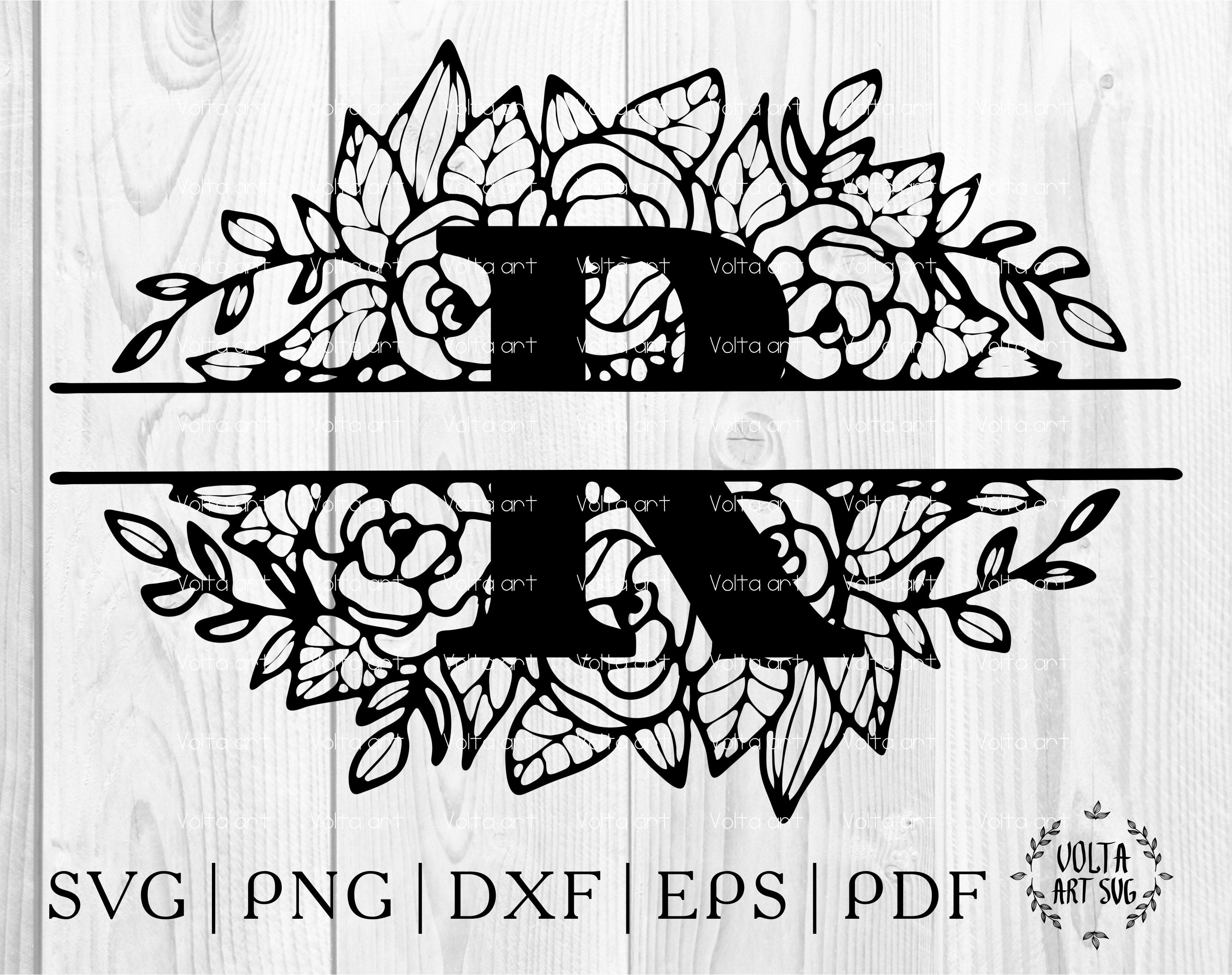 Download Floral Letter R svg Flower Letter R Split Monogram Letter ...