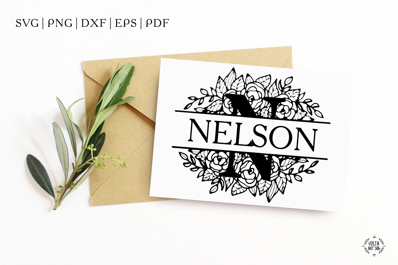 Download Floral Letter N svg Flower Letter N Split Monogram Letter | Etsy